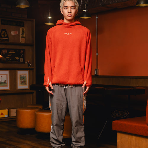 FLEECE PULLOVER HOODIE ORANGE