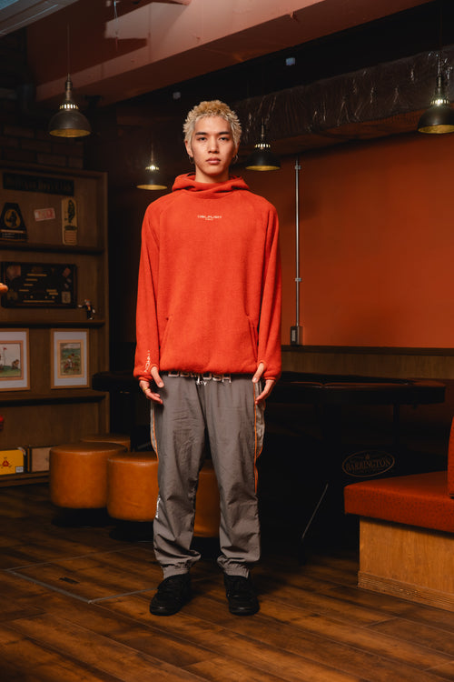 FLEECE PULLOVER HOODIE ORANGE