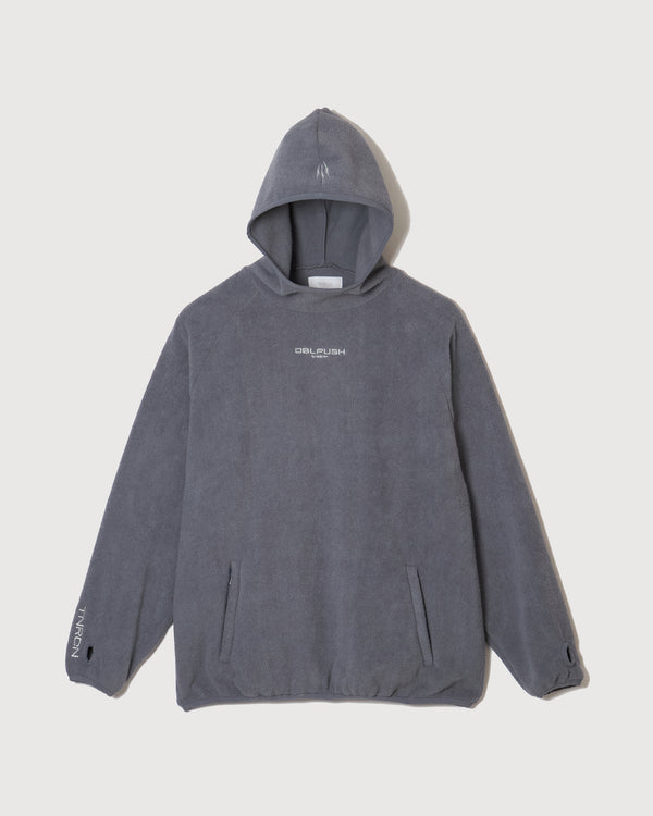 FLEECE PULLOVER HOODIE GRAY