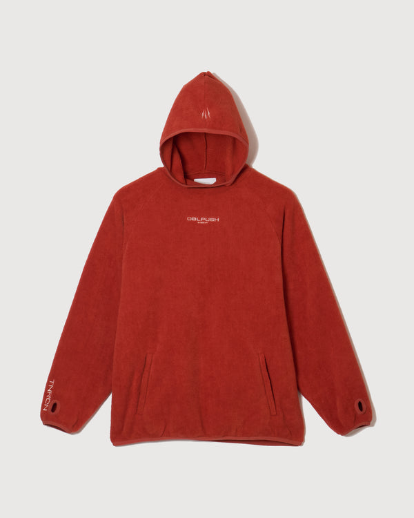 FLEECE PULLOVER HOODIE ORANGE