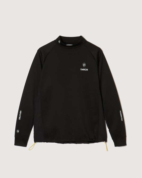 MOCK NECK L/S TEE BLACK