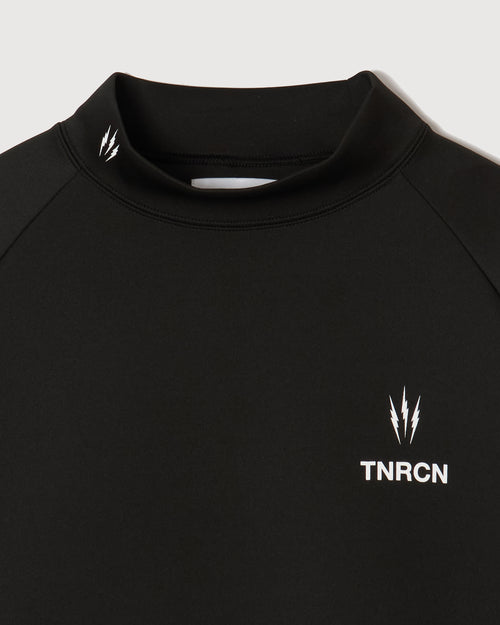 MOCK NECK L/S TEE BLACK