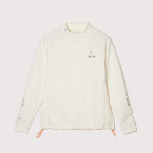 MOCK NECK L/S TEE WHITE