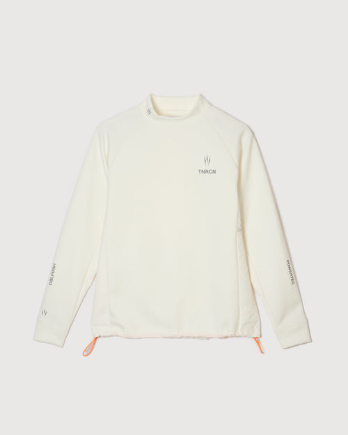 MOCK NECK L/S TEE WHITE