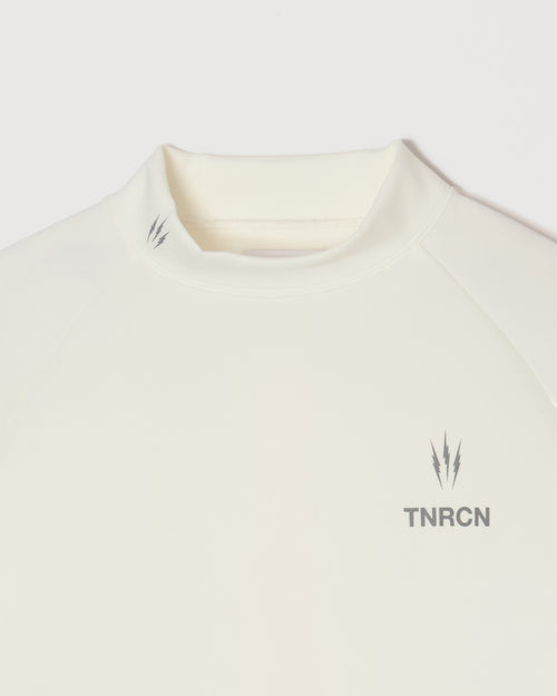MOCK NECK L/S TEE WHITE
