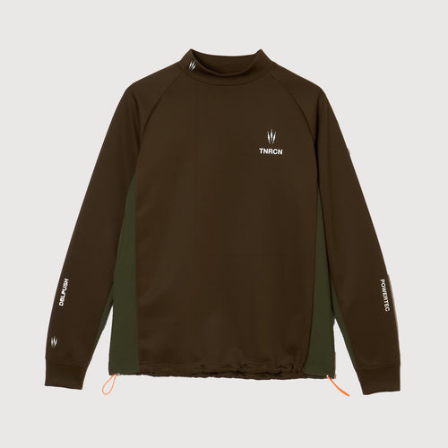 MOCK NECK L/S TEE KHAKI