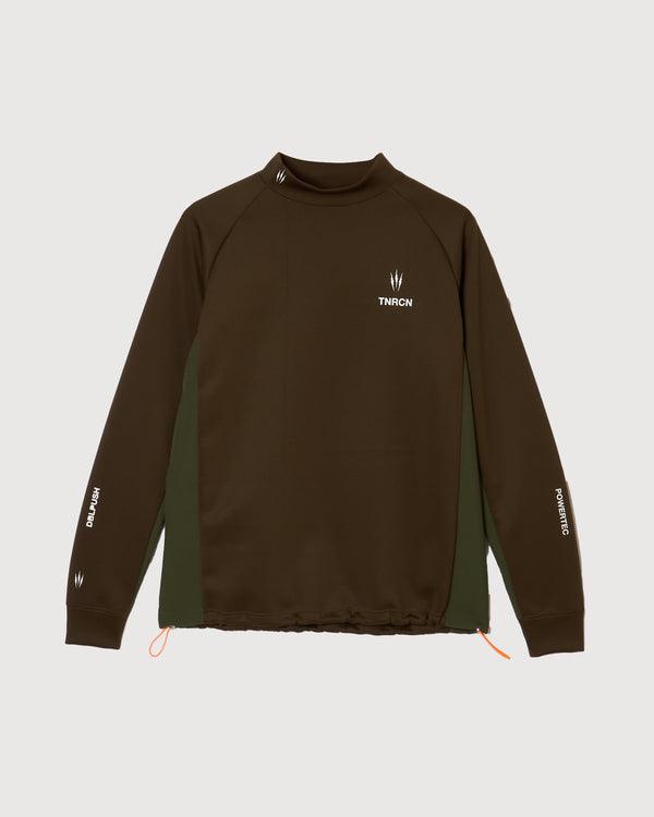 MOCK NECK L/S TEE KHAKI