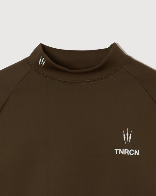 MOCK NECK L/S TEE KHAKI