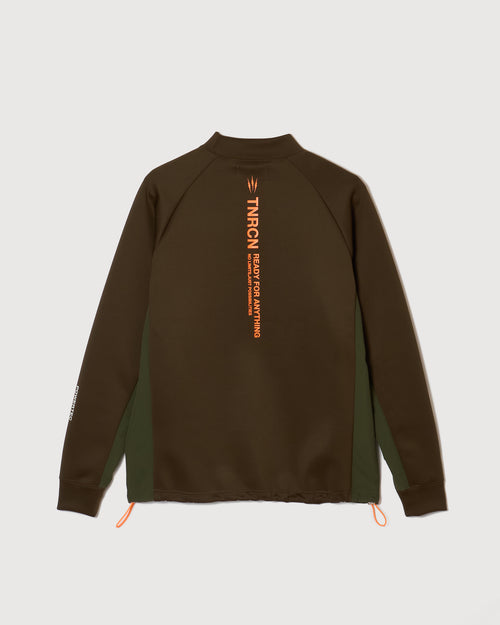 MOCK NECK L/S TEE KHAKI