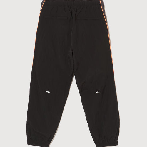 NYLON SET UP PANTS BLACK