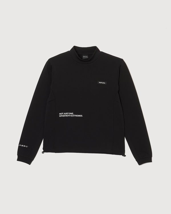 TC LOGO L/S MOCK NECK SHIRTS BLACK