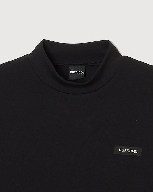 TC LOGO L/S MOCK NECK SHIRTS BLACK