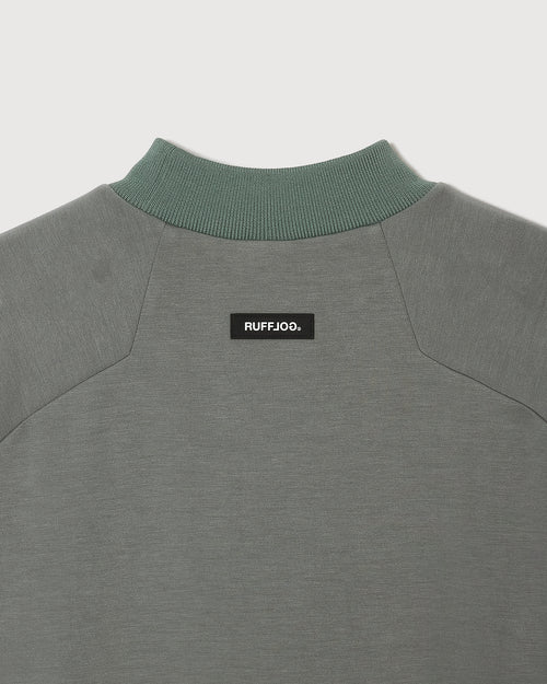 TC RAGLAN SLEEVES MOCK NECK SHIRTS SMOKE BLUE