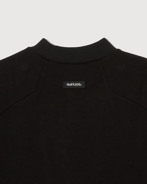 TC RAGLAN SLEEVES MOCK NECK SHIRTS BLACK