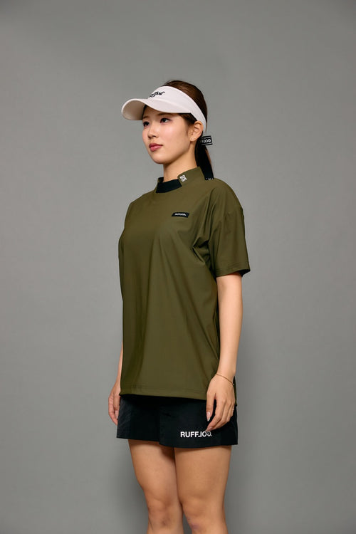 WM COOL FLEX BACK LINE LOGO MOCK NECK SHIRTS