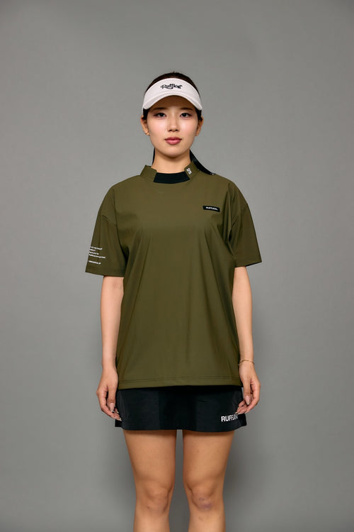 WM COOL FLEX BACK LINE LOGO MOCK NECK SHIRTS