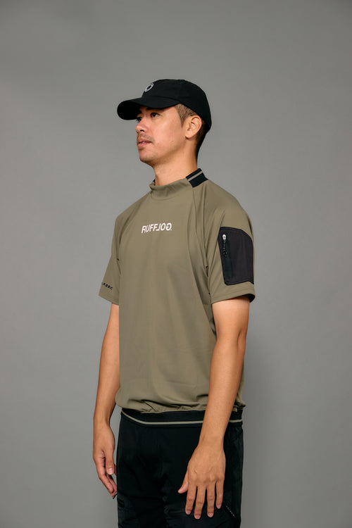 EDGE BAND TECH POCKET MOCK NECK SHIRTS