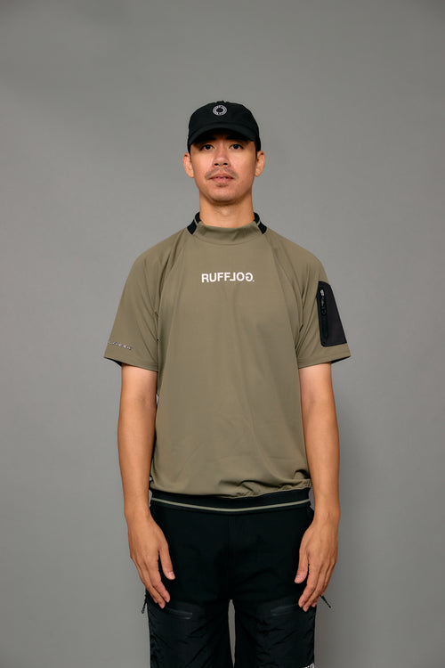 EDGE BAND TECH POCKET MOCK NECK SHIRTS