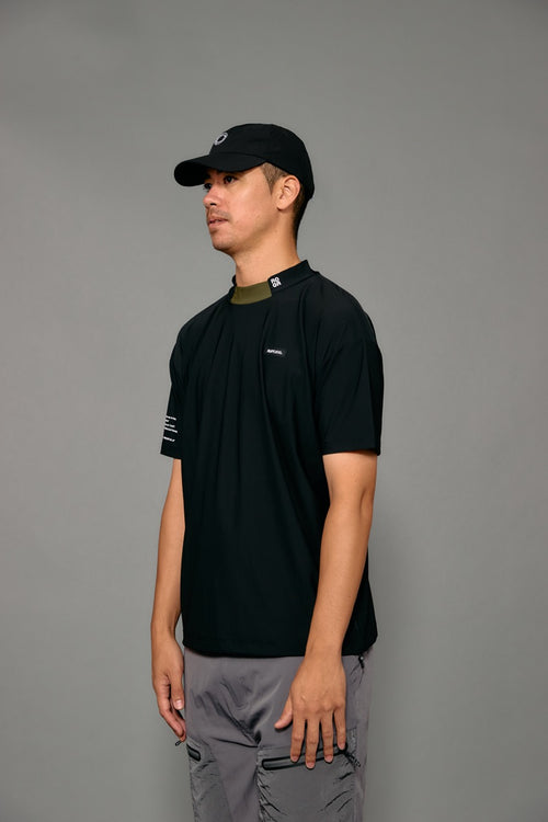 COOL FLEX BACK LINE LOGO MOCK NECK SHIRTS