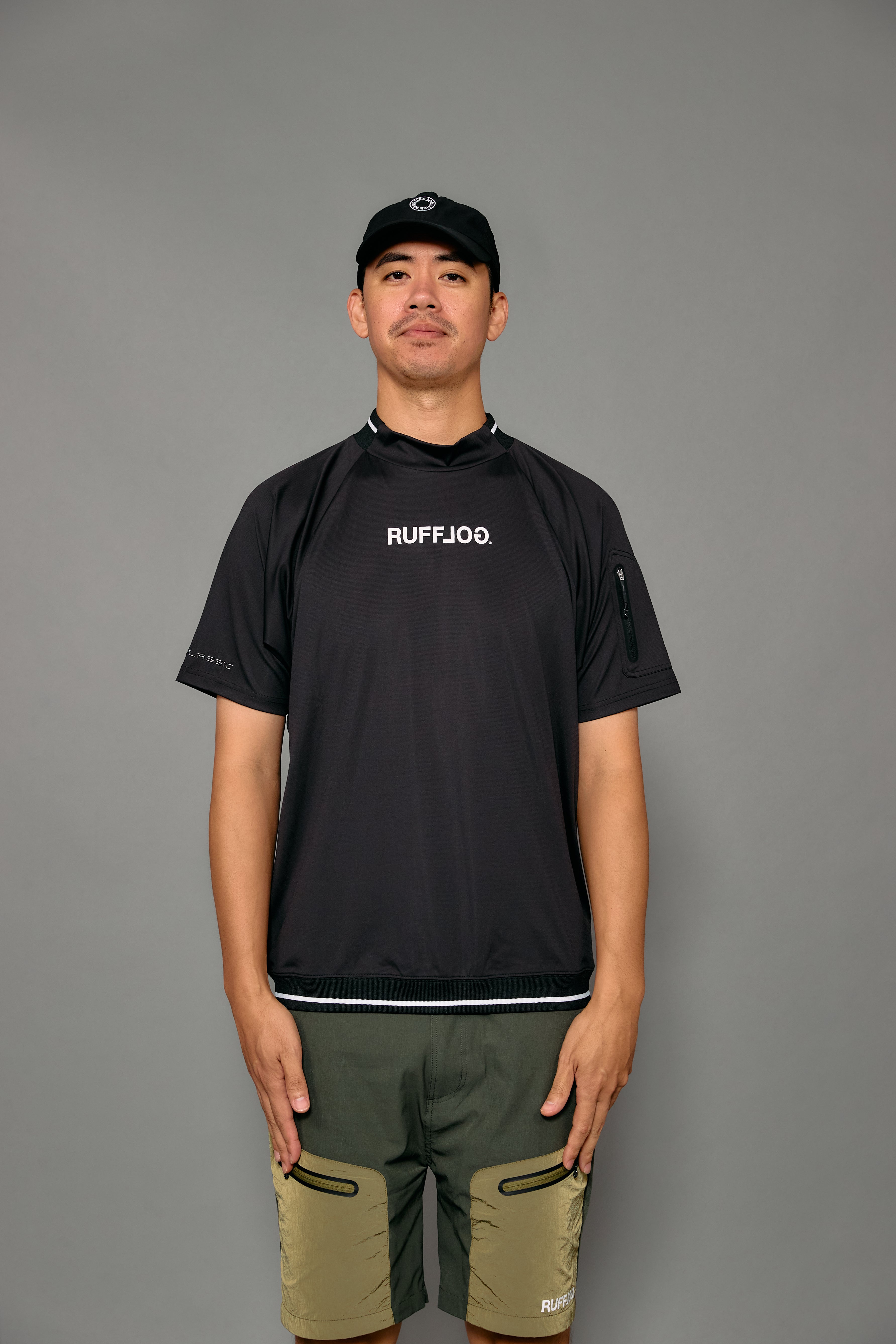 RUFFLOG EDGE BAND TECH POCKET モックネックシャツ EDGE BAND TECH POCKET MOCK NECK SHIRTS – RUFFLOG