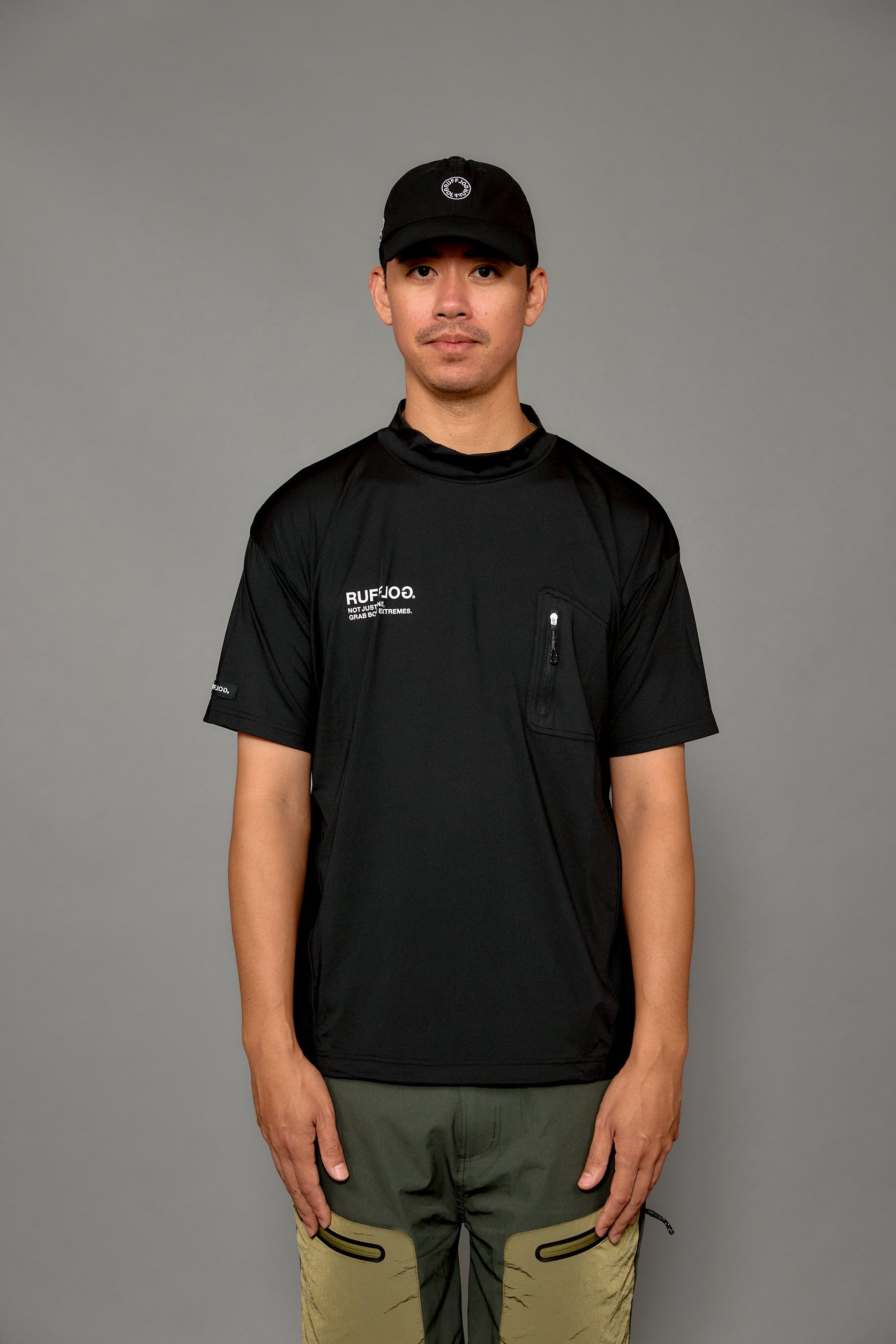 BACK MESH & TECH POCKET MOCK NECK SHIRTS – RUFFLOG