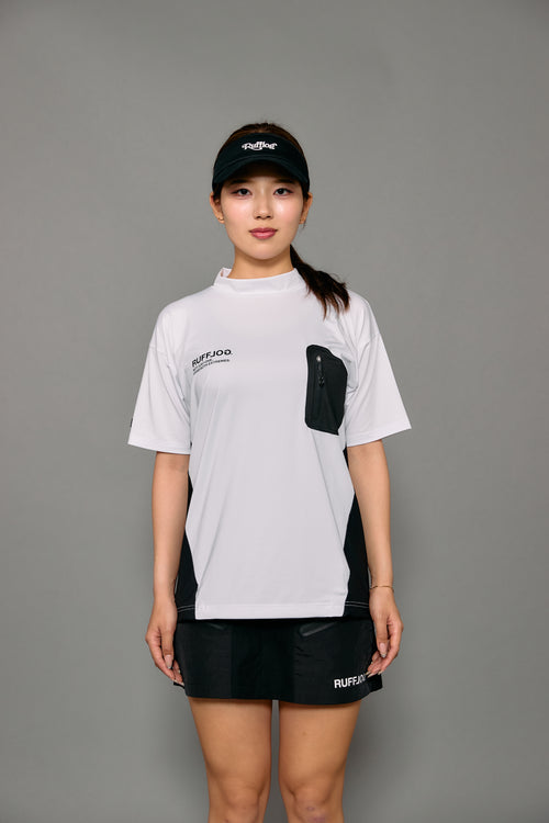 WM BACK MESH & TECH POCKET MOCK NECK SHIRTS