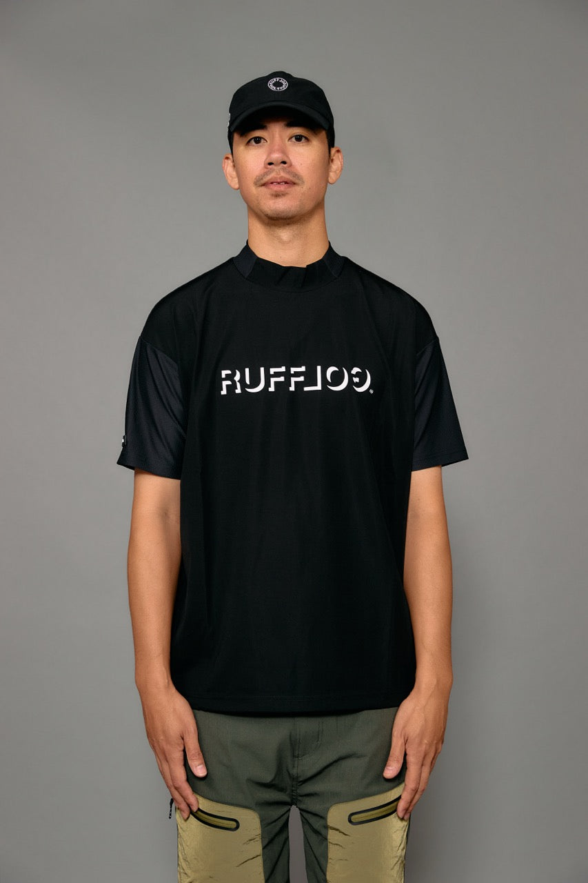 adress RUFFLOG コラボ モックネック Tシャツ 黒 adress RUFFLOG コラボ モックネック Tシャツ 黒 - メルカリ