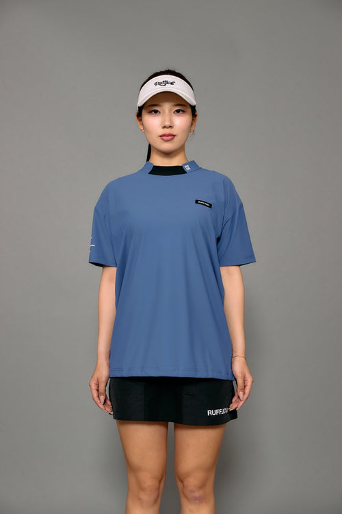 WM COOL FLEX BACK LINE LOGO MOCK NECK SHIRTS