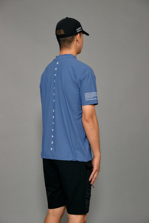COOL FLEX BACK LINE LOGO MOCK NECK SHIRTS