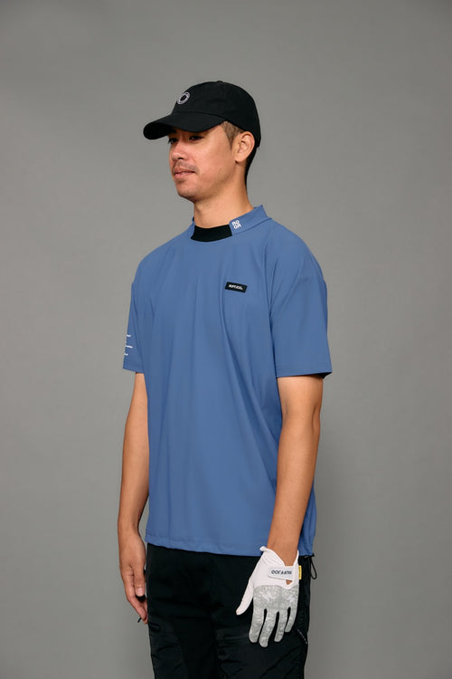 COOL FLEX BACK LINE LOGO MOCK NECK SHIRTS