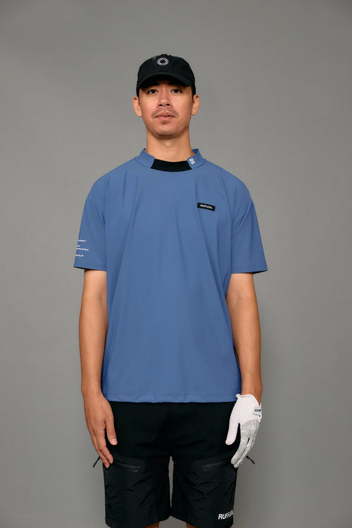 COOL FLEX BACK LINE LOGO MOCK NECK SHIRTS