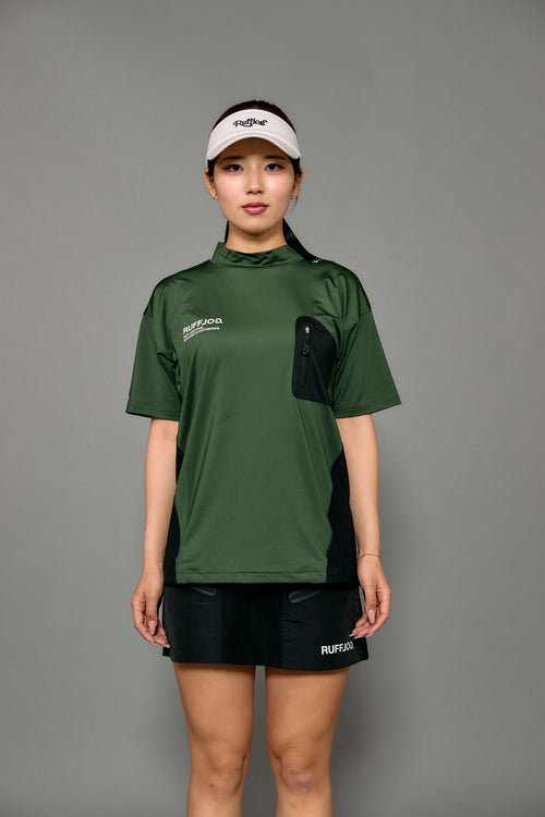 WM BACK MESH & TECH POCKET MOCK NECK SHIRTS