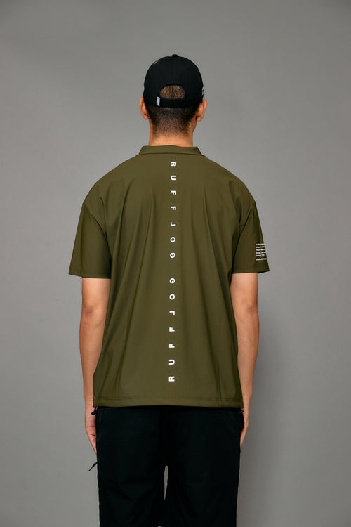 COOL FLEX BACK LINE LOGO MOCK NECK SHIRTS
