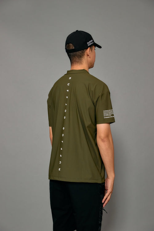 COOL FLEX BACK LINE LOGO MOCK NECK SHIRTS