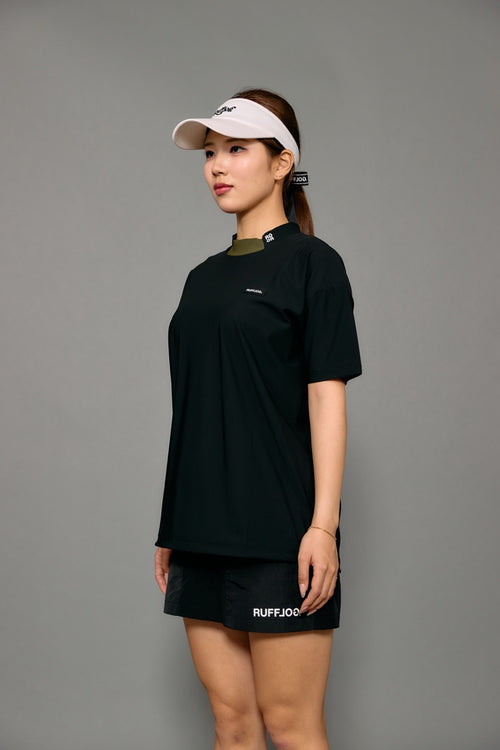 WM COOL FLEX BACK LINE LOGO MOCK NECK SHIRTS