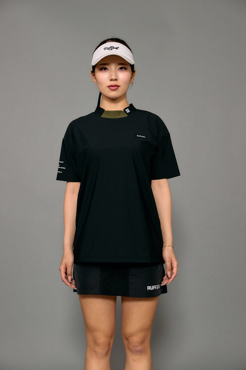 WM COOL FLEX BACK LINE LOGO MOCK NECK SHIRTS