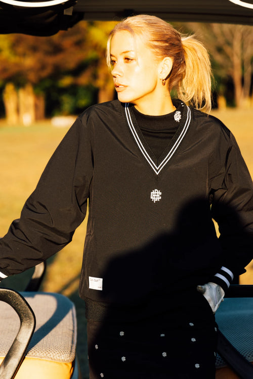 [WOMEN]OVERLAP LOGO V NECK PISTE