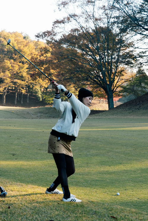 OVERLAP LOGO 2 TUCK SKIRT