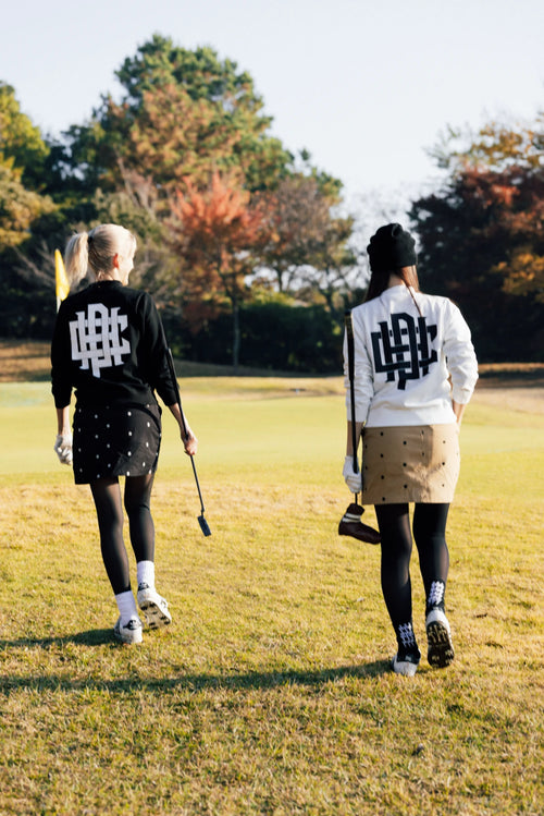 [WOMEN]OVERLAP LOGO LS MOCK NECK TEE