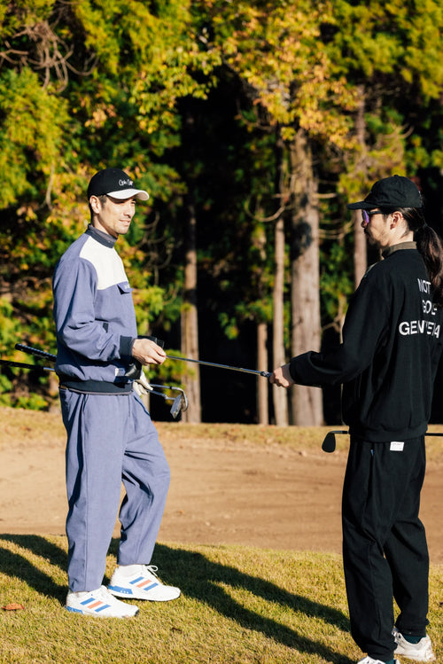 WAFFLE CORDUROY TRACK PULLOVER