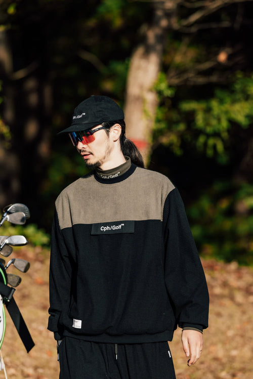 WAFFLE CORDUROY TRACK PULLOVER