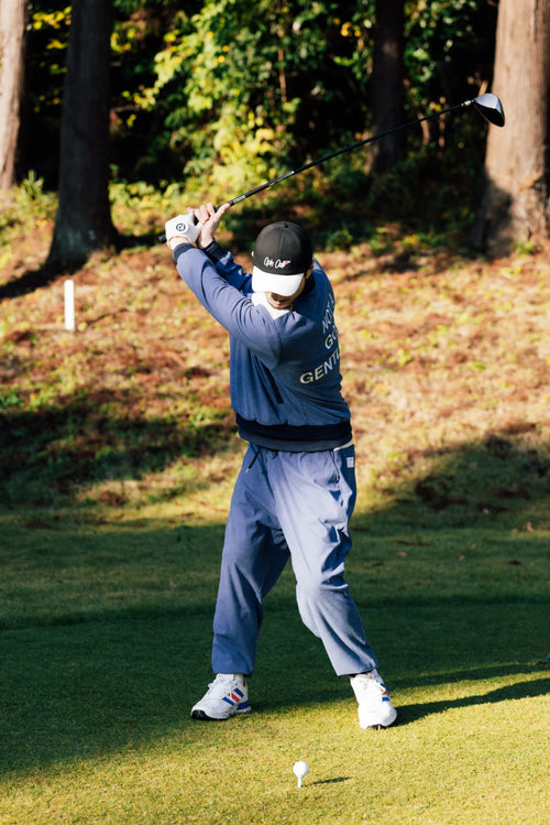 WAFFLE CORDUROY TRACK PULLOVER