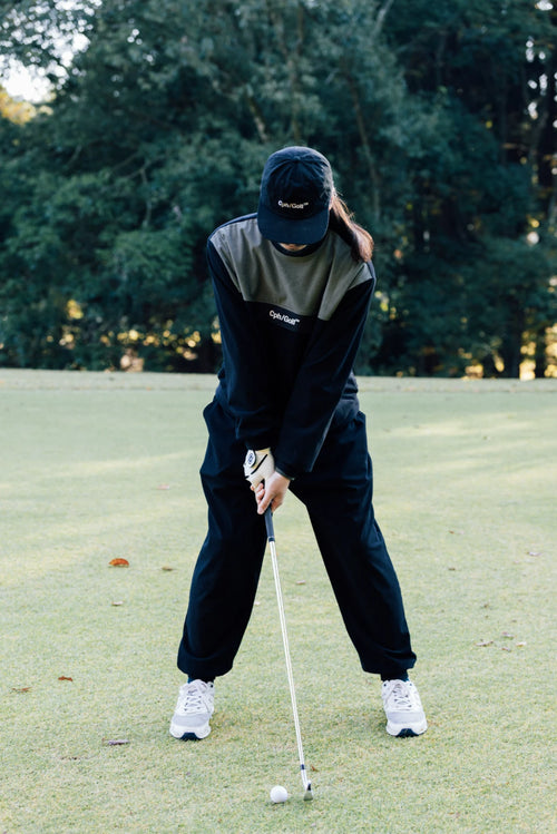 WAFFLE CORDUROY TRACK PULLOVER