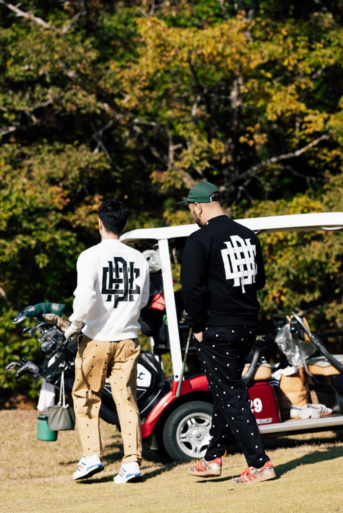 OVERLAP LOGO LS MOCK NECK TEE