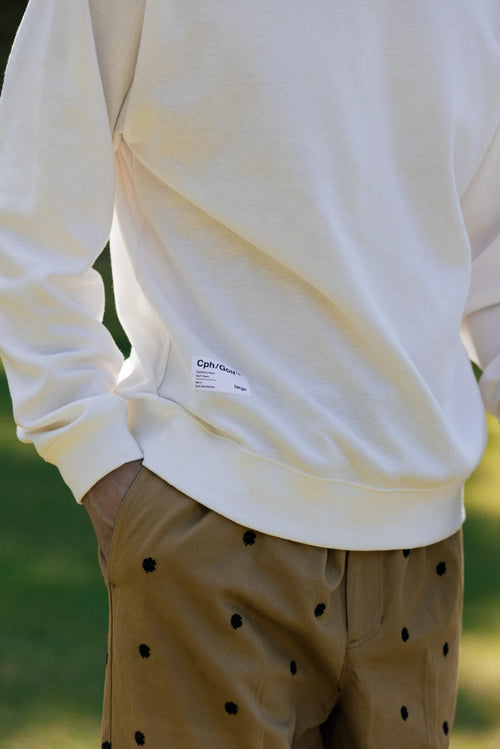 OVERLAP LOGO LS MOCK NECK TEE