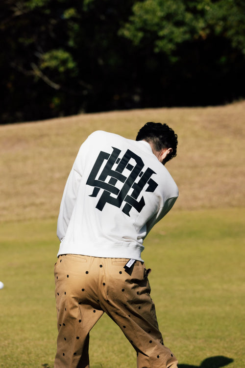 OVERLAP LOGO LS MOCK NECK TEE