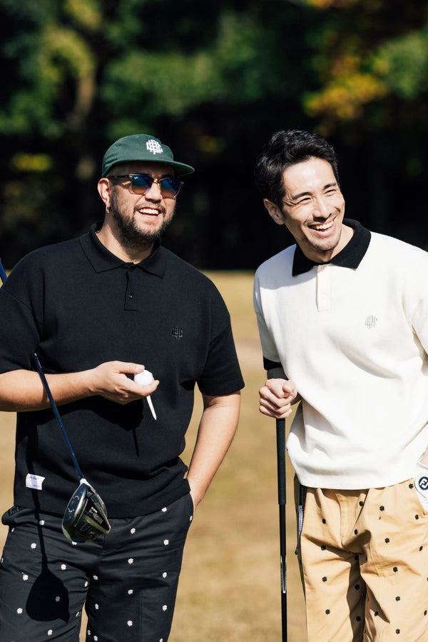 OVERLAP LOGO KNIT POLO