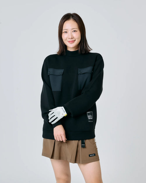 WARM UP POCKET OUT MOCKNECK SWEAT