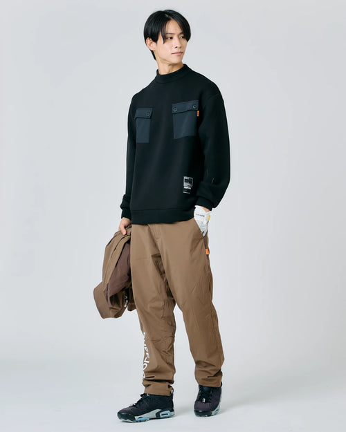 WARM UP POCKET OUT MOCKNECK SWEAT