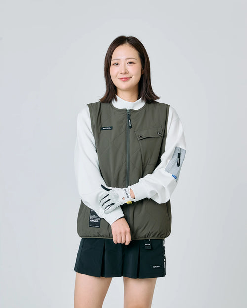 PADDED QUILTING CARGO VEST